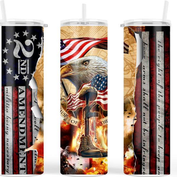2nd Amendment Eagle Solider They Served Tumbler
