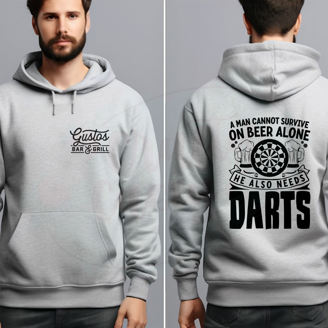 A Man Can't Survive On Beer Alone He Also Needs Darts Tee's