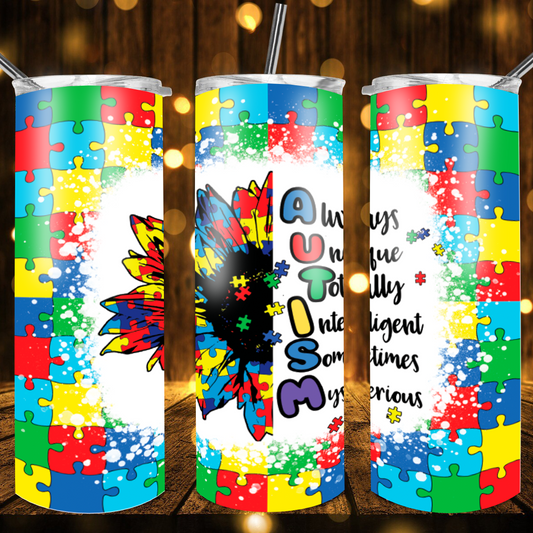 Always Unique, Totally Inteligent Sometimes Mysterious Tumbler