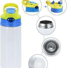 Baby Cheetah Cub Kids 12 oz Water Bottle Flip Top