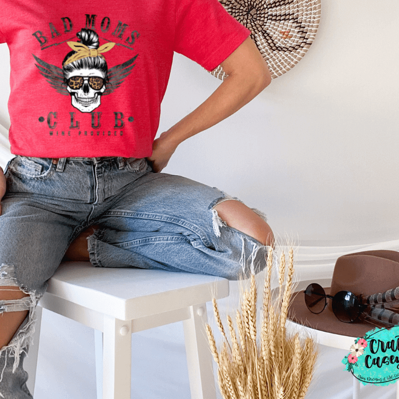Bad Mom's Club Wine Produced -T-shirt