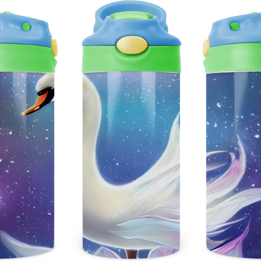 Beautiful Swan 12 oz Water Bottle Flip Top