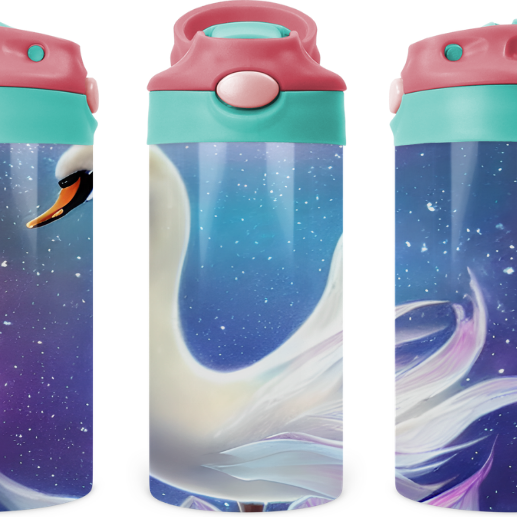 Beautiful Swan 12 oz Water Bottle Flip Top