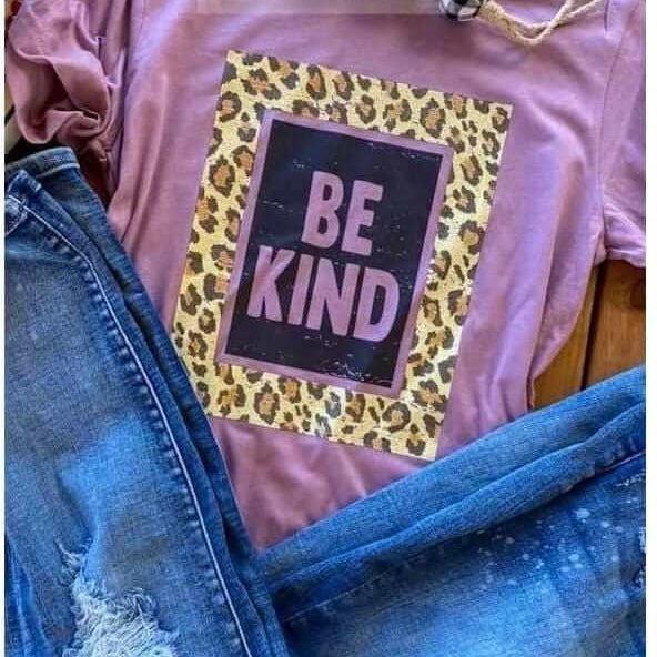 Bee Kind Leopard Print -Unisex- T-shirts Crafty Casey's