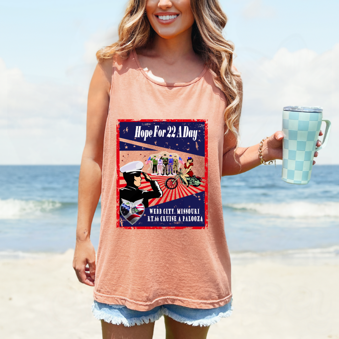 Cruise Palooza- Hope For 22 A Day Tank Tops-Unisex