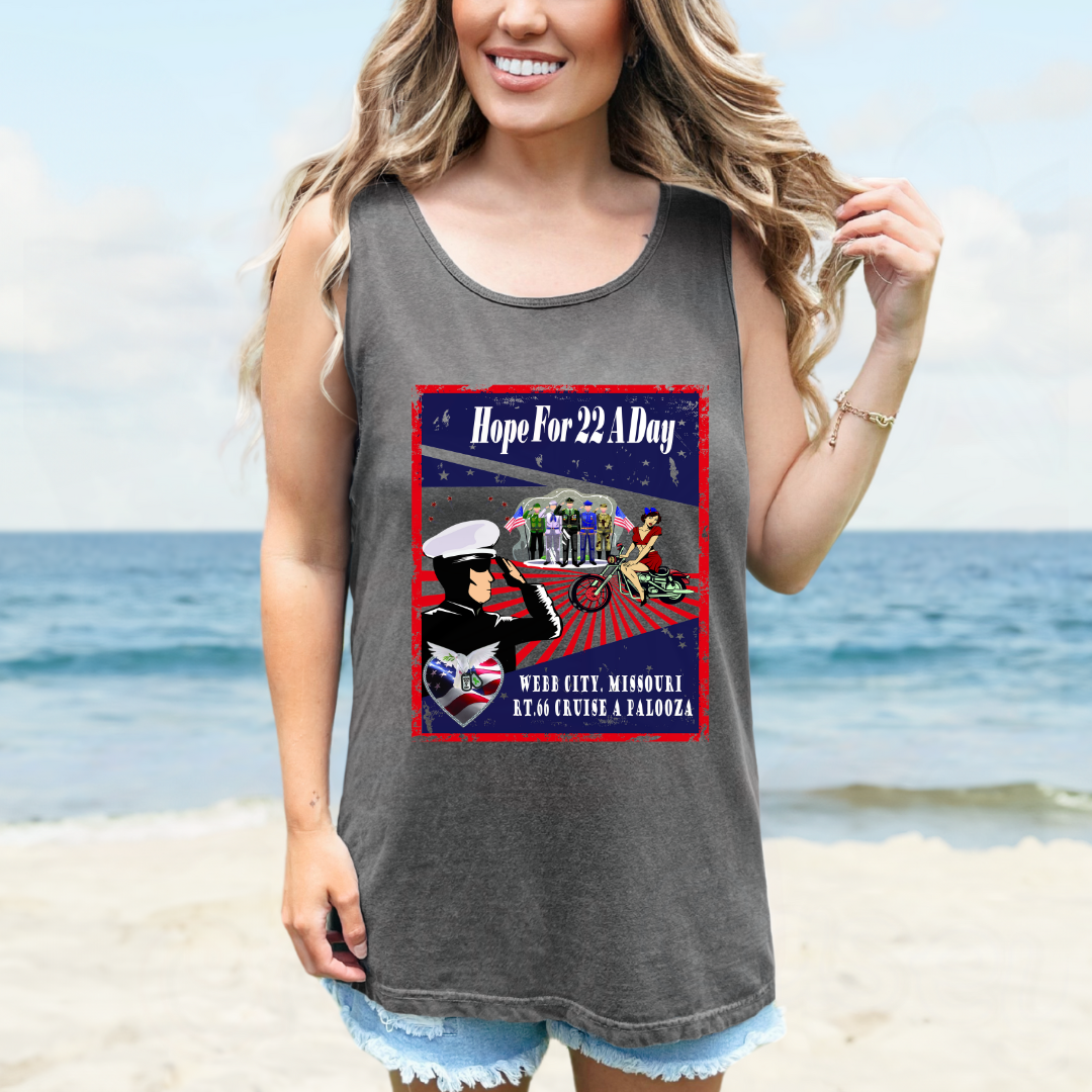 Cruise Palooza- Hope For 22 A Day Tank Tops-Unisex