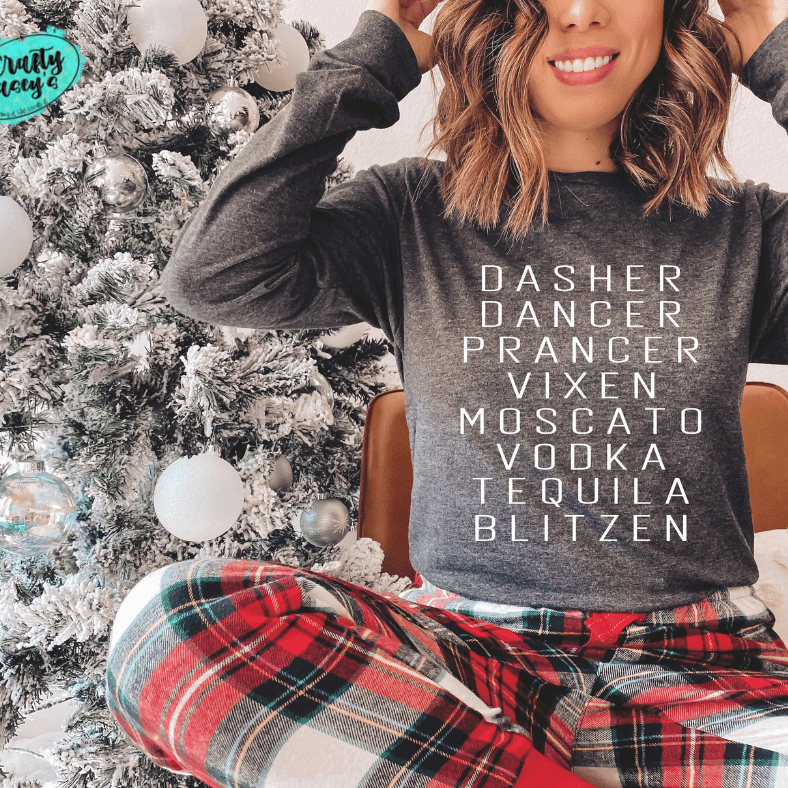 Buzzed Reindeers:T-shirts & Long Sleeve Crafty Casey's
