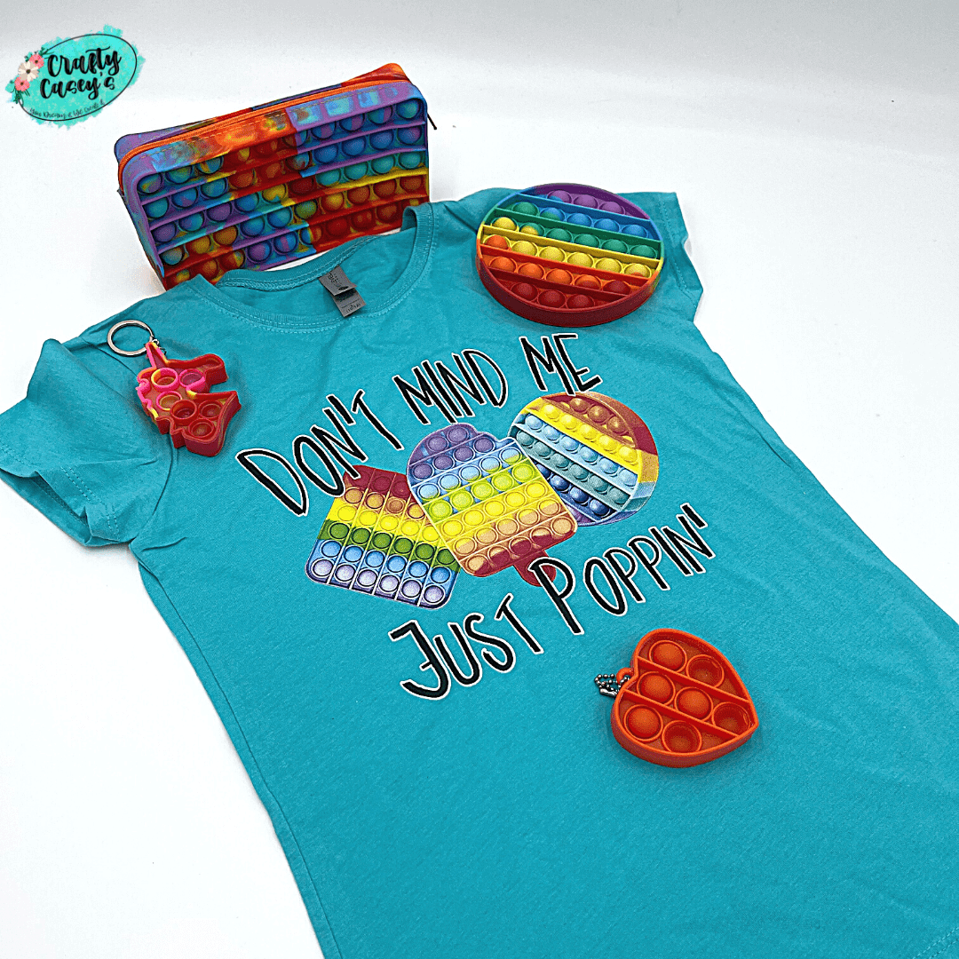Don't Mind Me Just Poppin Funny Novelty Youth Unisex T-shirts Crafty Casey's