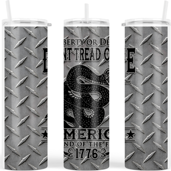 Don't Tread On Me America Snake Metal Tumbler
