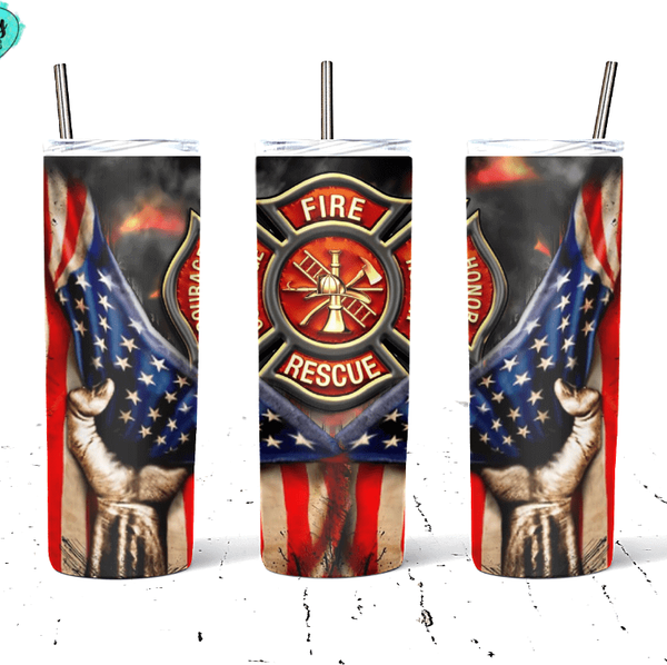 Frie & Rescue U.S. Flag Tumbler Crafty Casey's