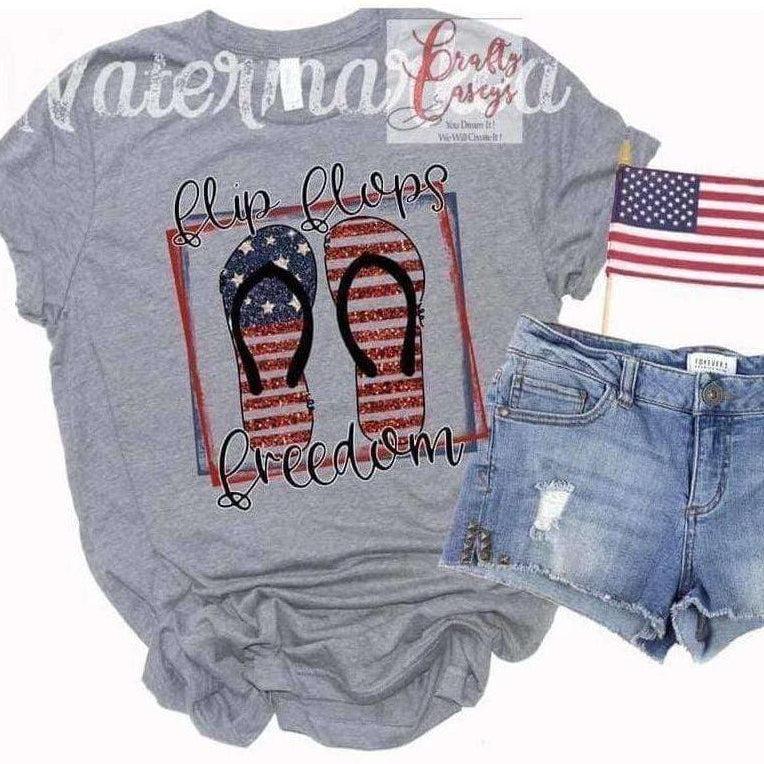 Flip Flops & Freedom Summer 4th Of July T-shirt