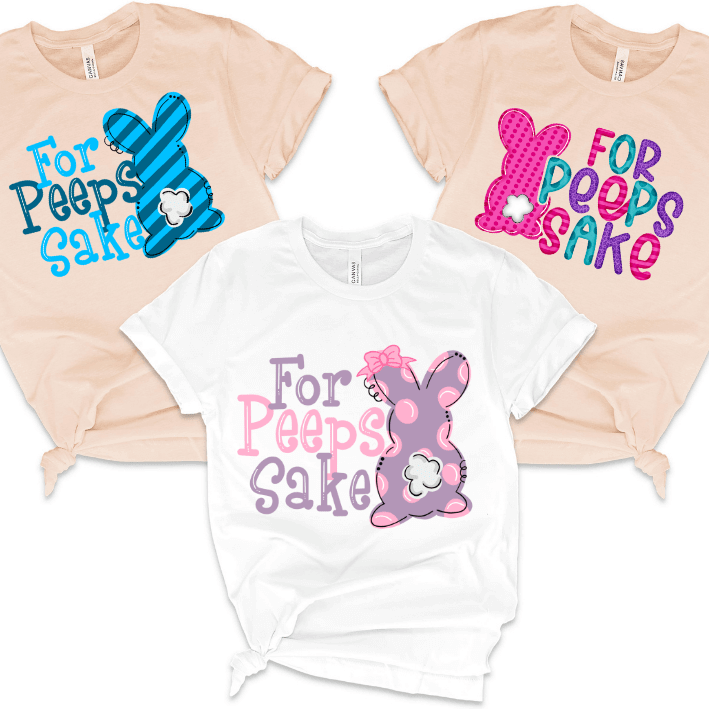 For Peeps Sake's Pastel Easter Bunny Sublimation Transfers