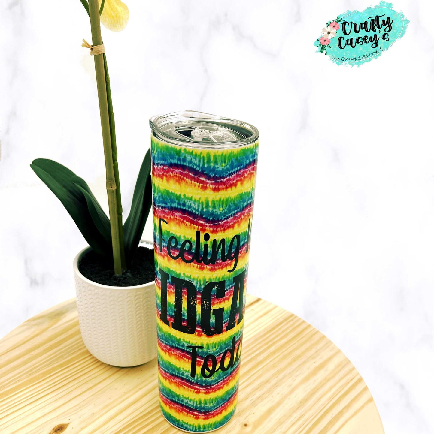 Funny Feeling Kinda IDGAF-ish-Drink Tumbler Crafty Casey's