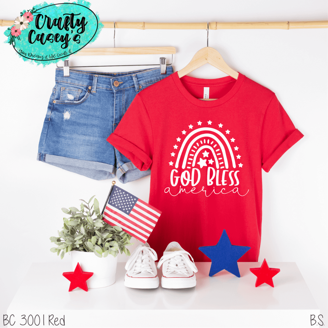 God Bless America Rainbow -Vintage T-shirt