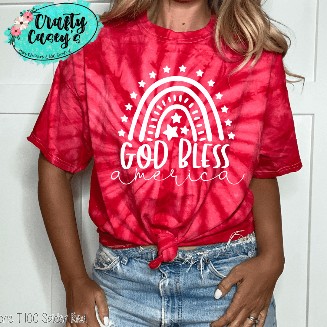 God Bless America Rainbow -Vintage T-shirt