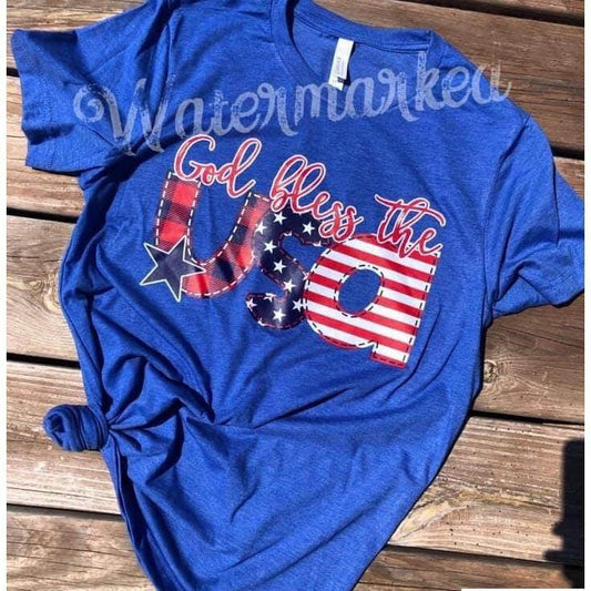 God Bless The USA Stars & Stripes Unisex T-shirt