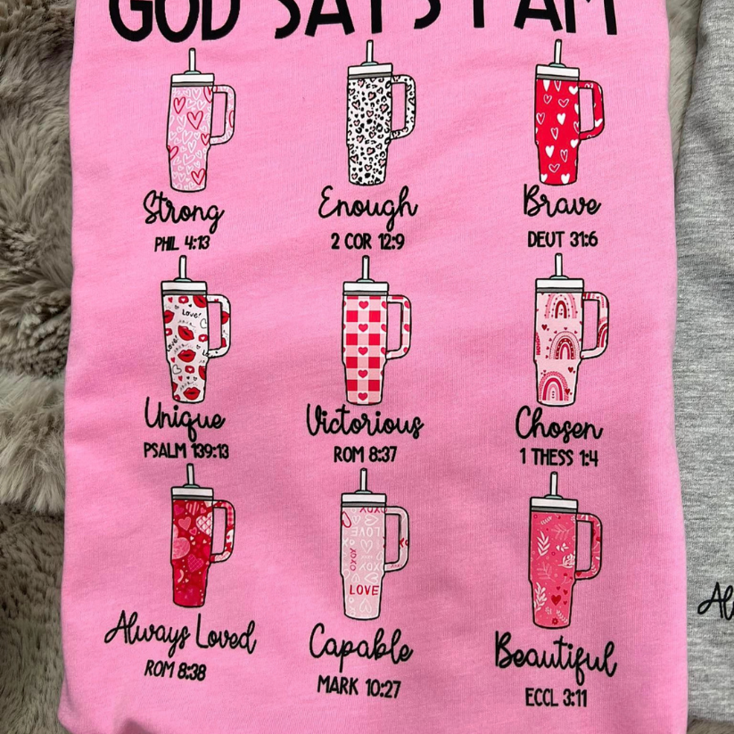 God Says I Am Good, Enough Brave 40 oz -Spiritual T-shirts