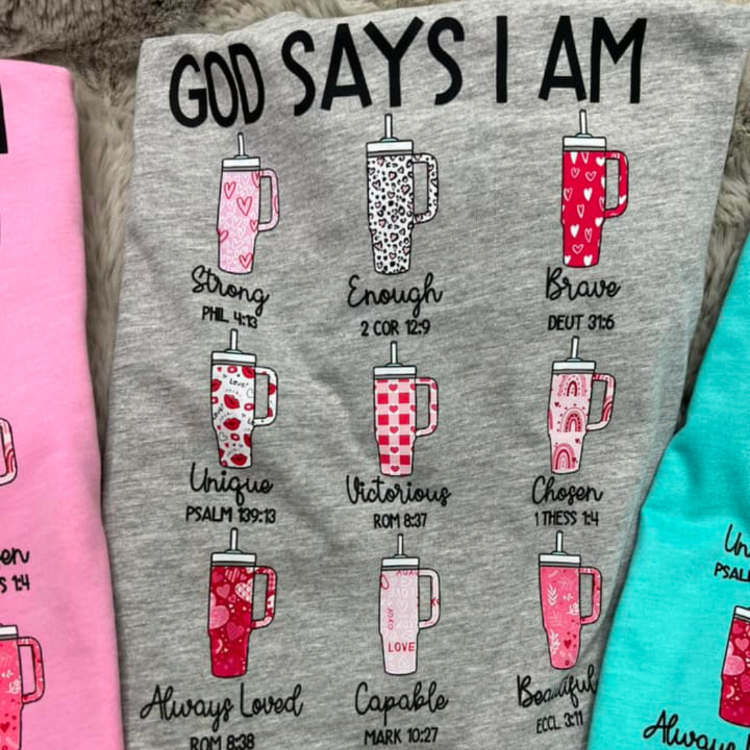 God Says I Am Good, Enough Brave 40 oz -Spiritual T-shirts