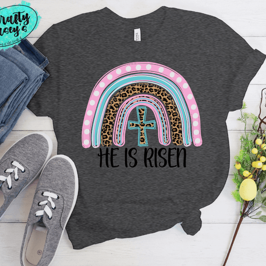 He Has Risen Indeed Rainbow-Sublimation Transfers