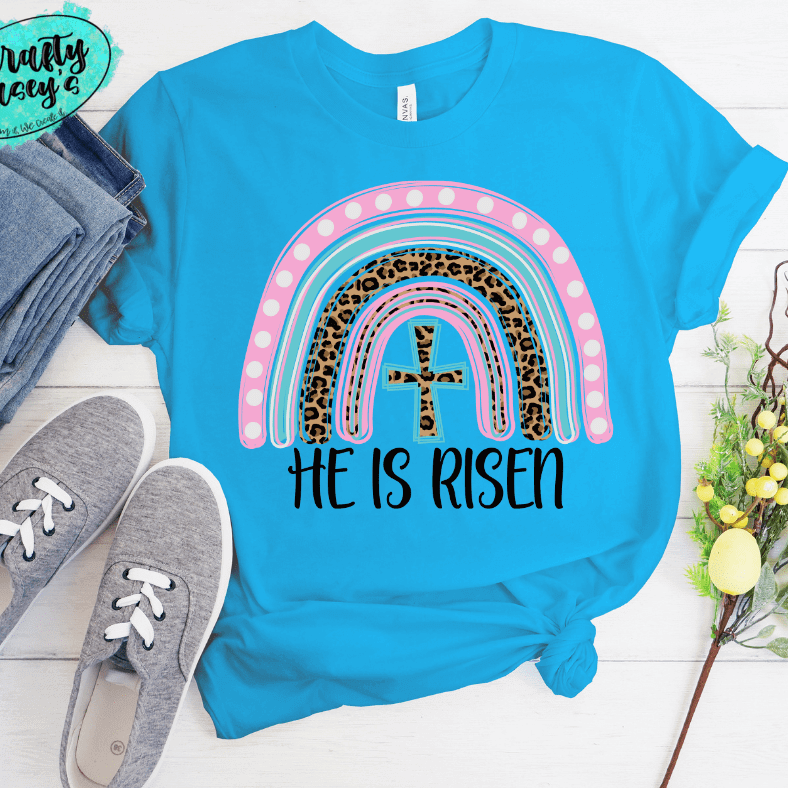 He Has Risen Indeed Rainbow-Sublimation Transfers