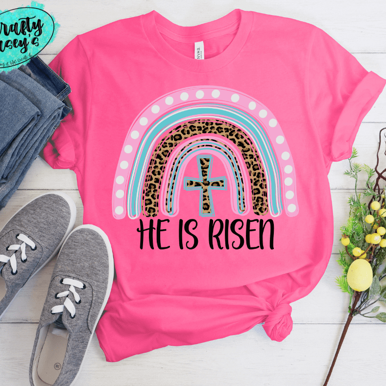 He Has Risen Indeed Rainbow-Sublimation Transfers