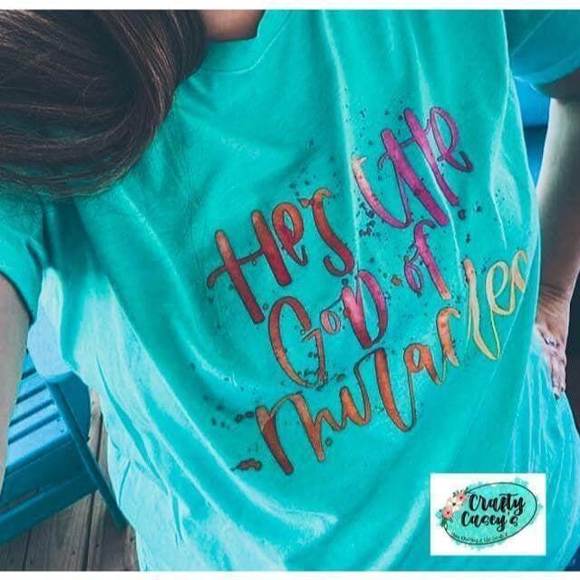 Crafty Casey's Apparel>Woman's>Activewear>Unisex>T-Shirts He's The God Of Miracles Retro-Tie Die-Unisex T-shirt
