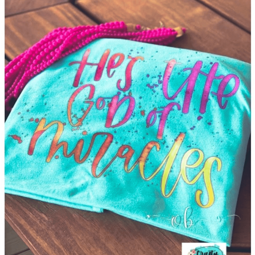 Crafty Casey's Apparel>Woman's>Activewear>Unisex>T-Shirts S / Turquoise / Short Sleeve He's The God Of Miracles Retro-Tie Die-Unisex T-shirt