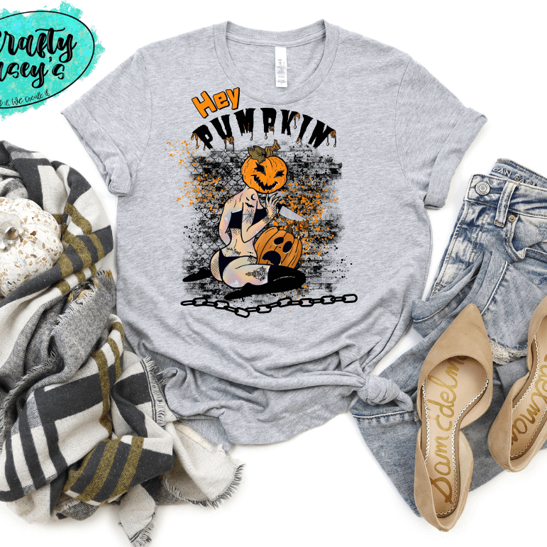 Hey Pumpkin Funny Halloween -T-shirts Crafty Casey's
