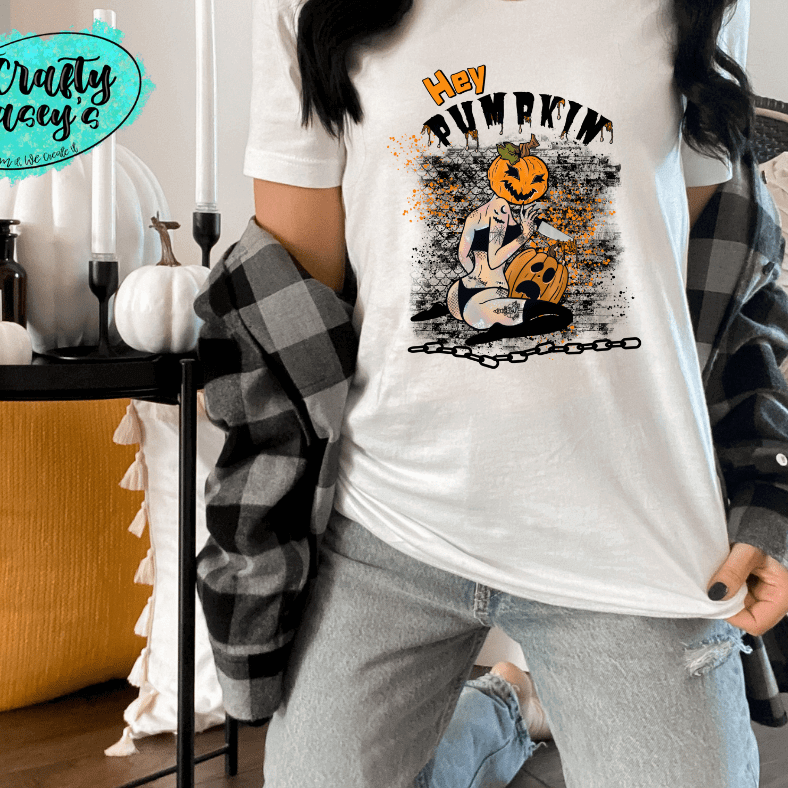 Hey Pumpkin Funny Halloween -T-shirts Crafty Casey's