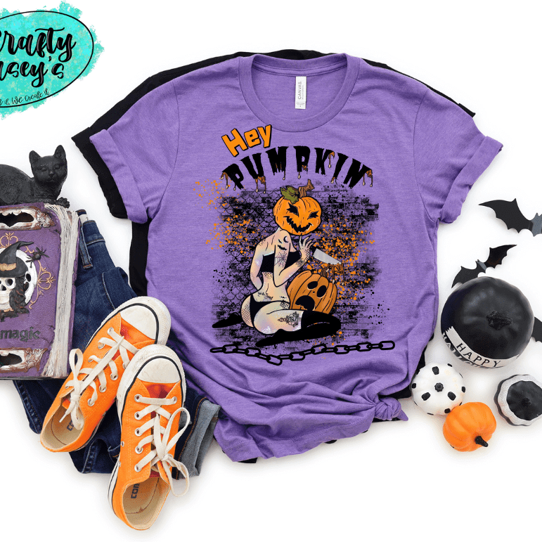 Hey Pumpkin Funny Halloween -T-shirts Crafty Casey's