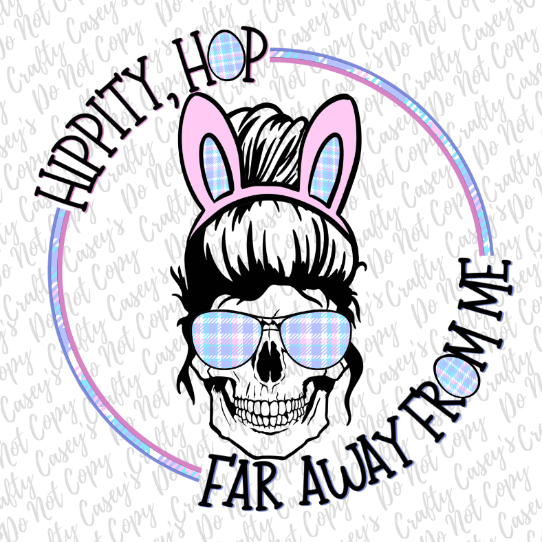 Hippity Hop Long Way From Home - Light Mom Bunn -Sublimation Transfers Crafty Casey's