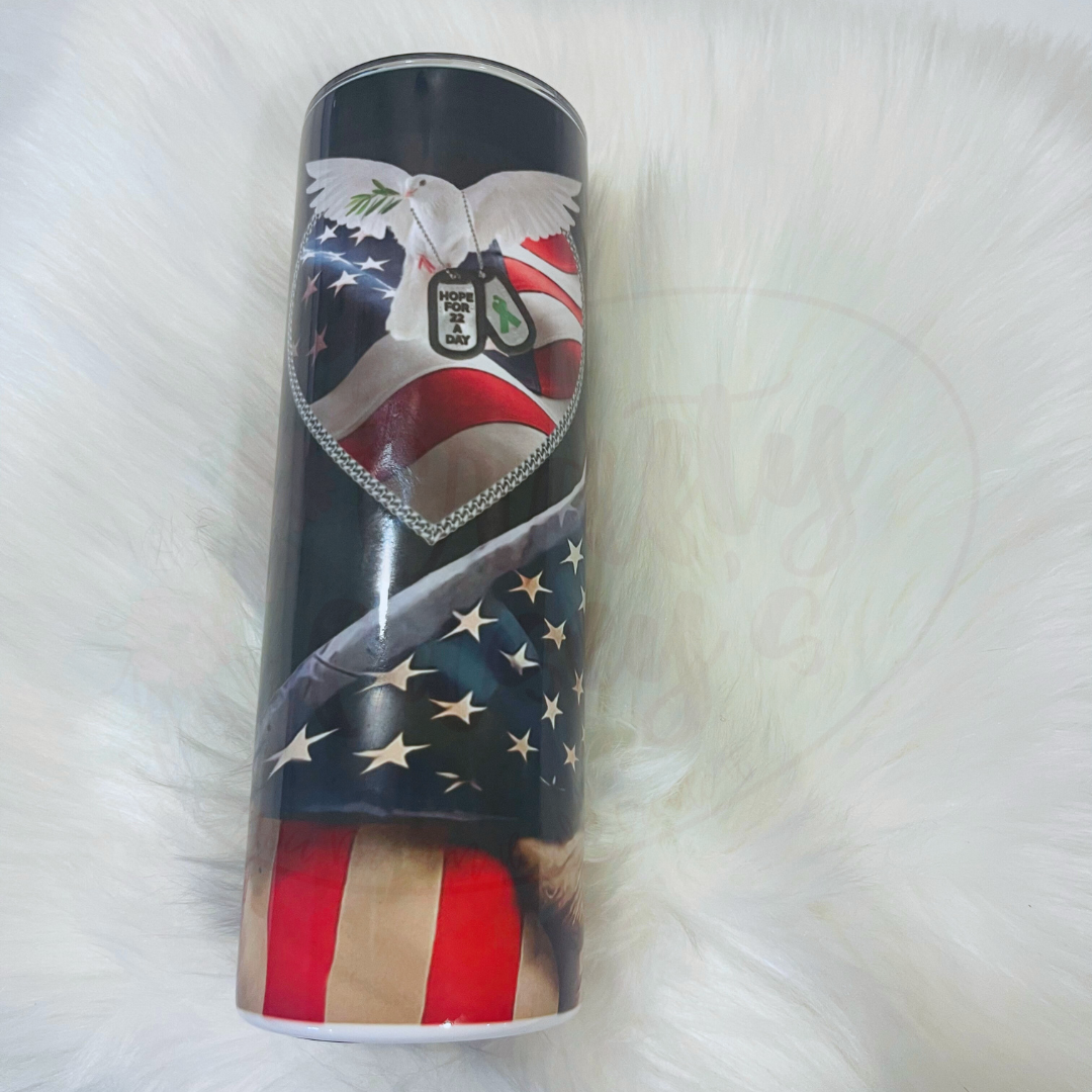 Hope For 22 A Day Flag Double Insulated Tumbler