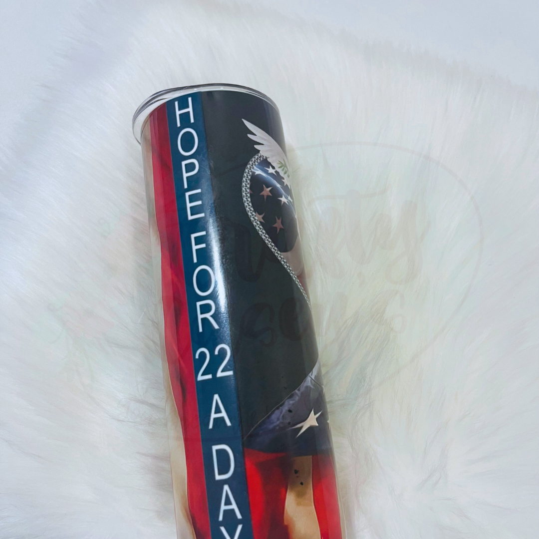 Hope For 22 A Day Flag Double Insulated Tumbler