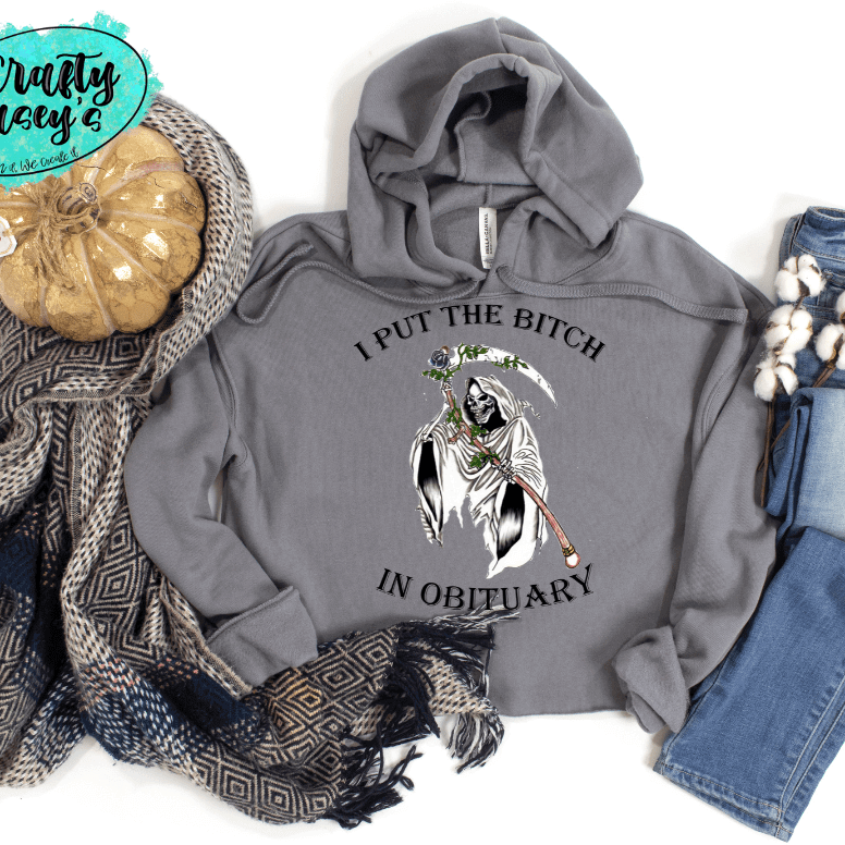 I Put The B#?Ch In Obituary Funny Halloween -T-shirts Crafty Casey's