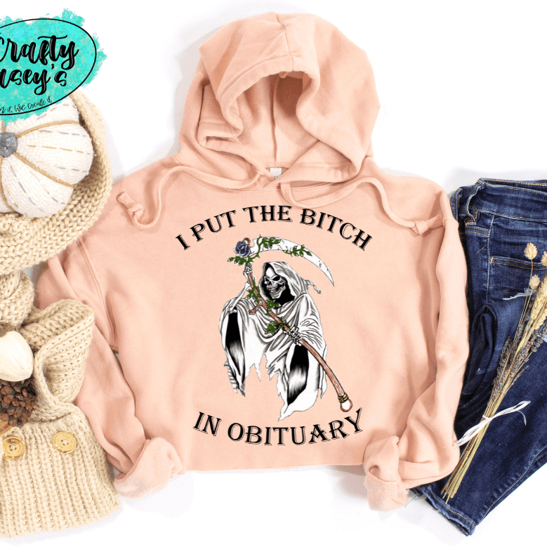 I Put The B#?Ch In Obituary Funny Halloween -T-shirts Crafty Casey's
