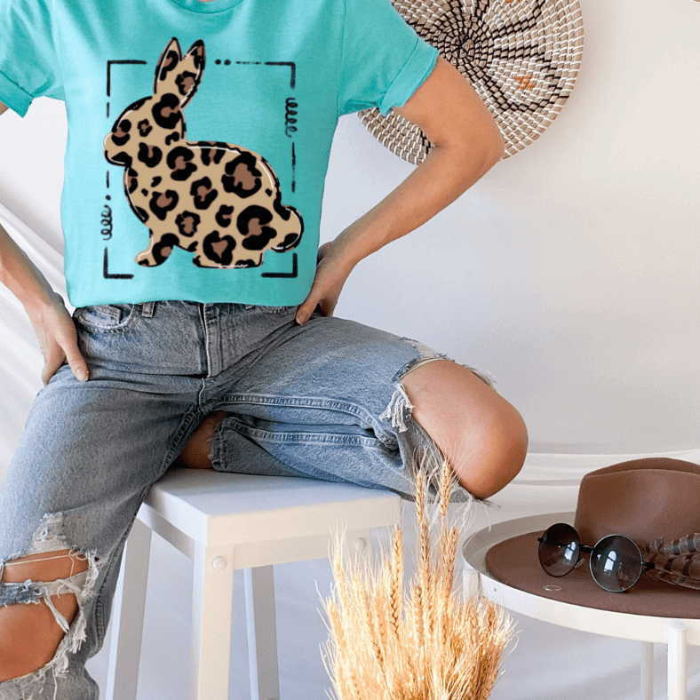 Leopard Easter Bunny -Sublimation Transfers Crafty Casey's