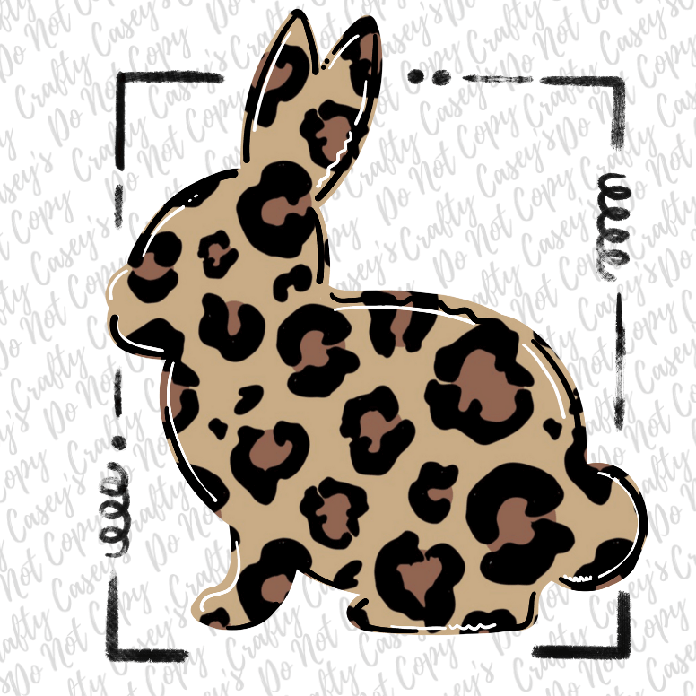 Leopard Easter Bunny -Sublimation Transfers Crafty Casey's