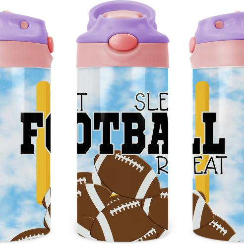 Lets Play Football Kids 12 oz Water Bottle Flip Top
