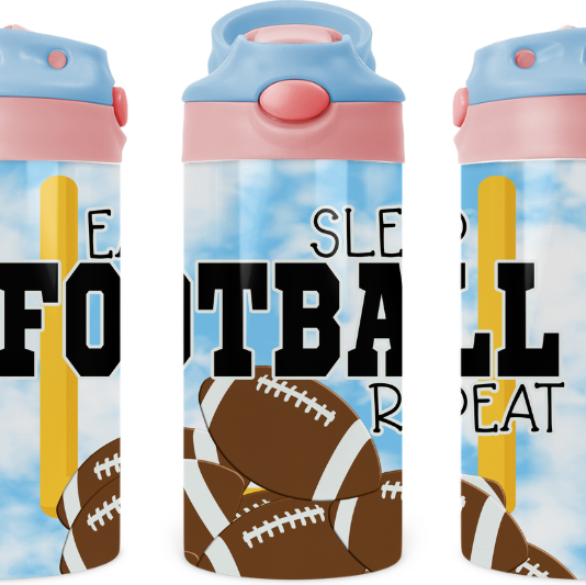 Lets Play Football Kids 12 oz Water Bottle Flip Top