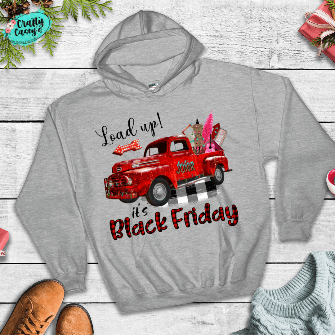 Crafty Casey's Christmas Unisex Hoodies S / Athletic Heather Load Up Black Friday Bella Canvas -Unisex Hoodie