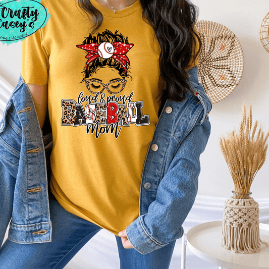 Loud & Proud Baseball Mom Bunn Unisex Tee