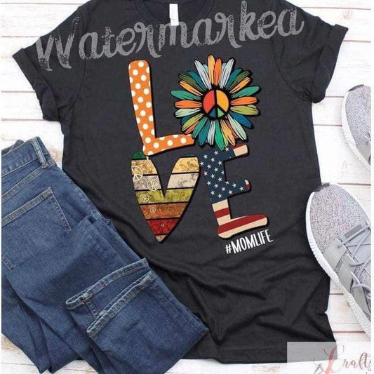 Love Retro-BoHo- Sunflower Patriotic Tee
