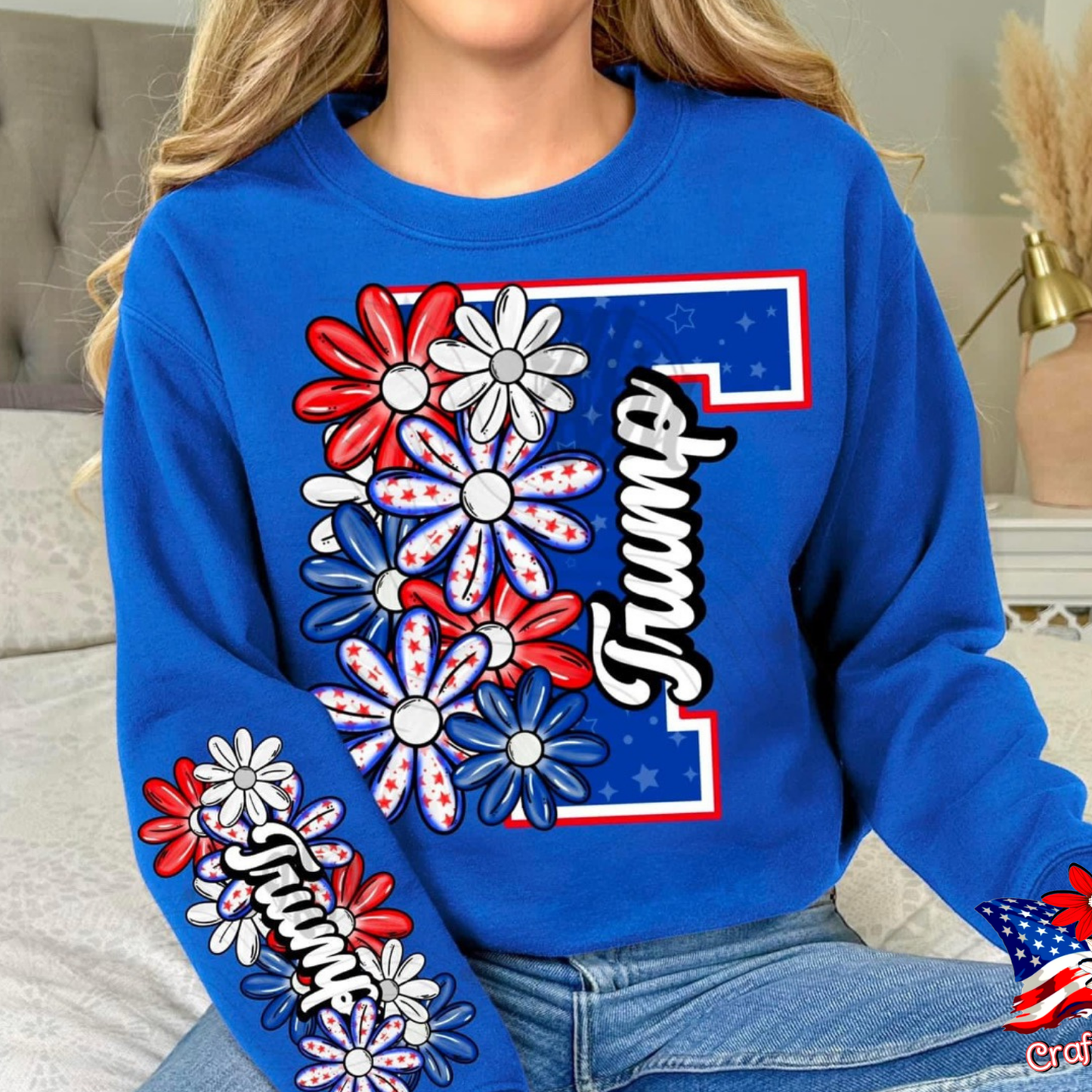 MAGA Trump Floral Crewneck