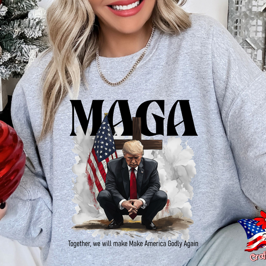 MAGA Trump Praying Together We Make America Great