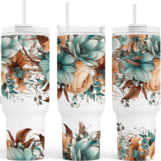 Majestic Floral 40 oz. Tumbler