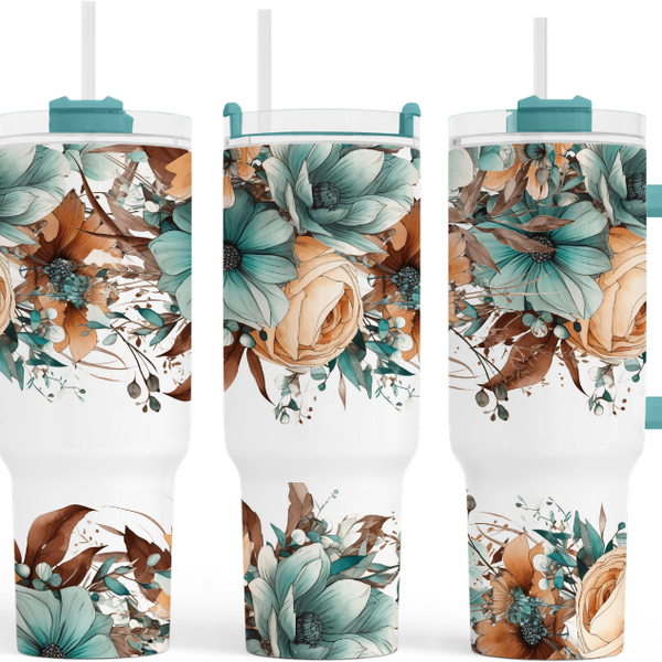 Majestic Floral 40 oz. Tumbler