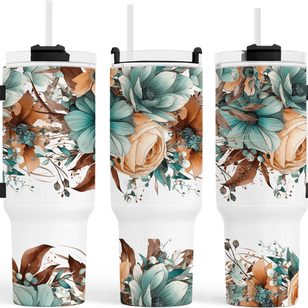 Majestic Floral 40 oz. Tumbler