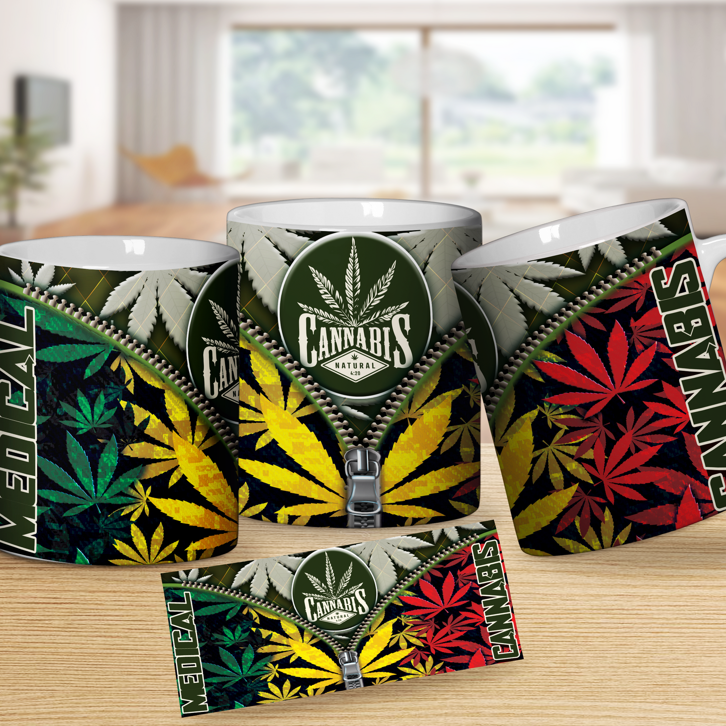 Medical Canabis Zipper Coffee Mug