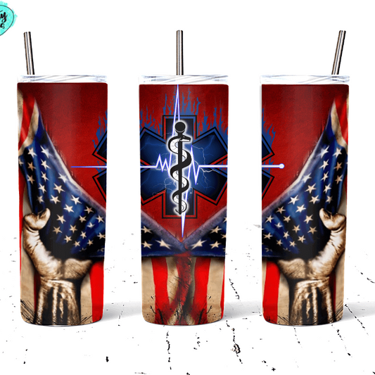 Medical U.S. Flag Drink Tumbler