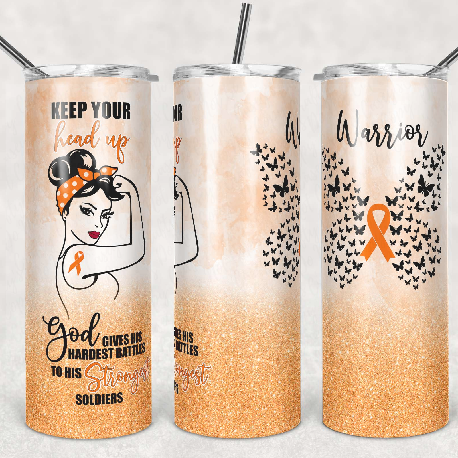 Keep Your Head Up Breast Cancer Awareness Tumbler 